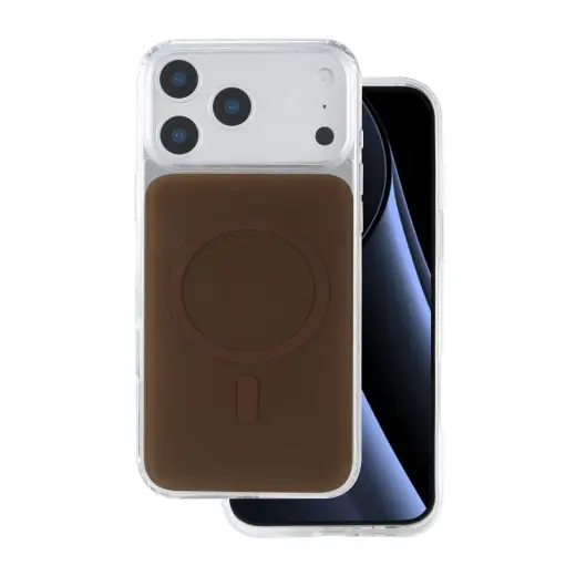 Lowkey Mag telefono dėklas su MagSafe palaikymu iPhone 17 Pro rudas
