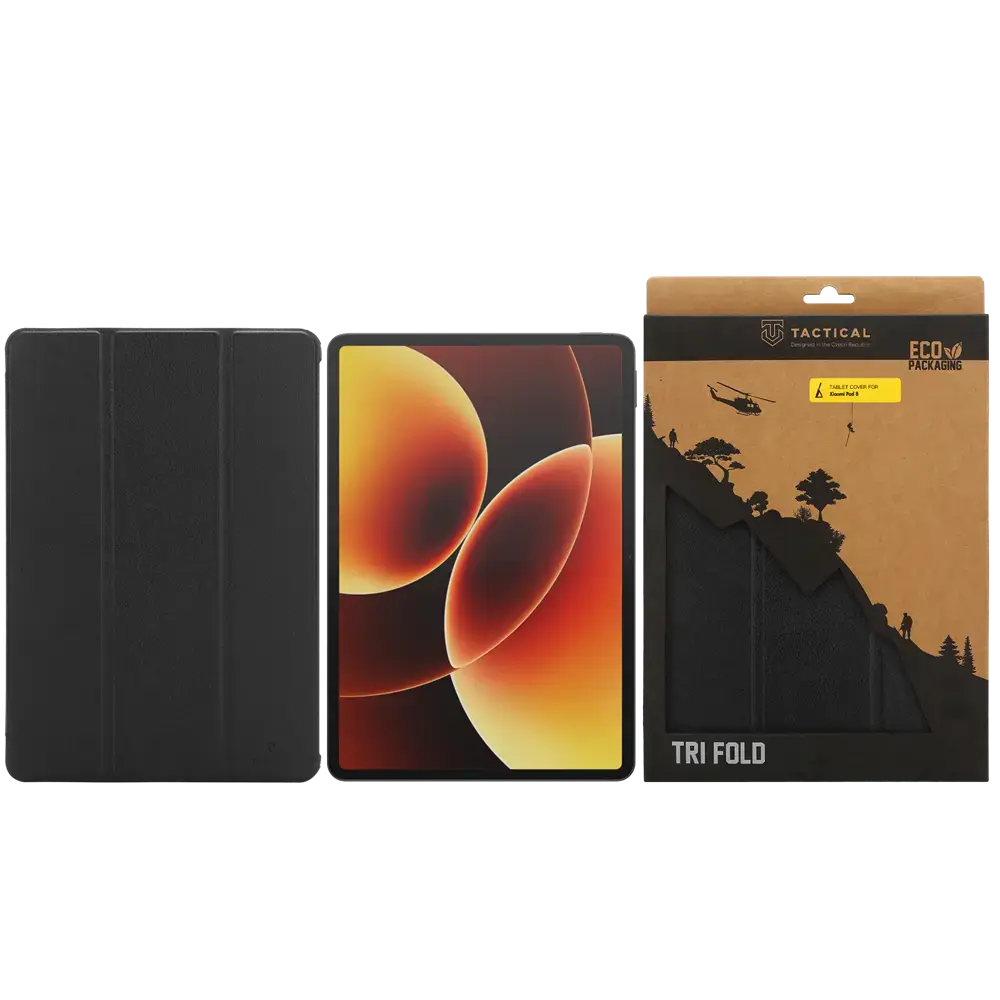 Tactical Book Tri Fold Case for Xiaomi Pad 8 Black
