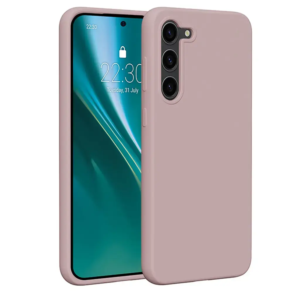 Etteri silikona telefona maciņš Samsung Galaxy S23 Plus gaiši rozā