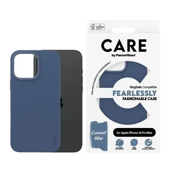 CARE by PanzerGlass Fashion Case iPhone 16 Pro Max 6.9" niebieski|blue MagSafe 1384
