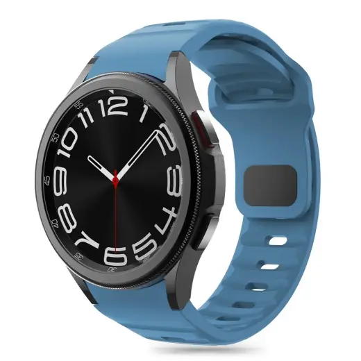 СИЛИКОНОВАЯ ЛИНИЯ TECH-PROTECT ДЛЯ ЧАСОВ SAMSUNG GALAXY WATCH 4 | 5 | 5 PRO | 6 | 7 | FE MONTEGO BLUE