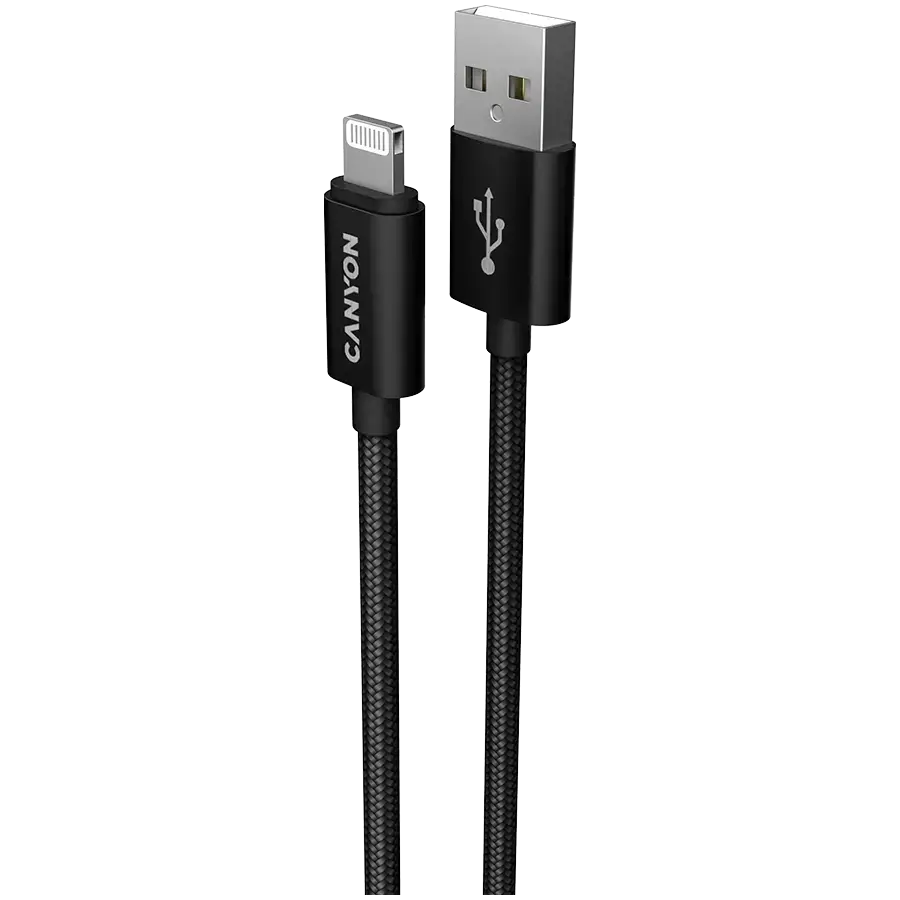 CANYON cable MFI-3 Lightning 12W 1m Black