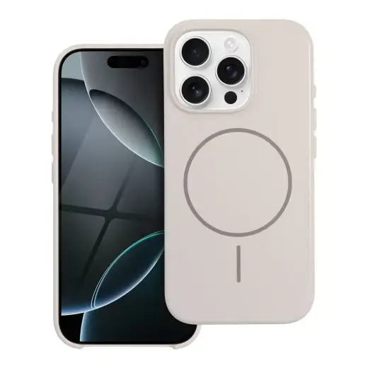 Premium Glossy Mag telefono dėklas su MagSafe palaikymu iPhone 16 Pro baltas