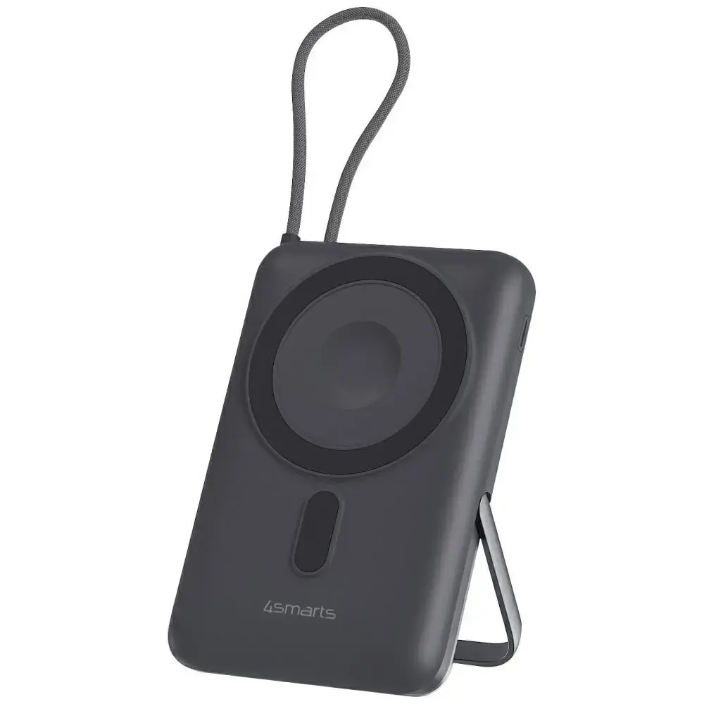 4smarts Enterprise Pocket ārējais akumulators (powerbank) | 10 000 mAh | 22.5W | Wireless | pelēks