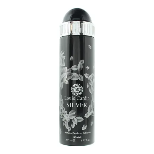 Louis Cardin, Silver, Deodorant Spray, For Men, 200 ml