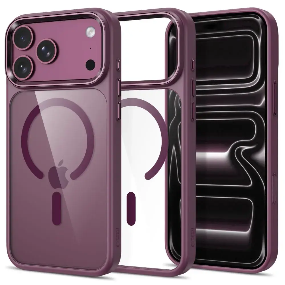 Tech-Protect MAGMAT MAGSAFE CC IPHONE 17 PRO MAX / 18 PRO MAX DARK CHERRY/CLEAR
