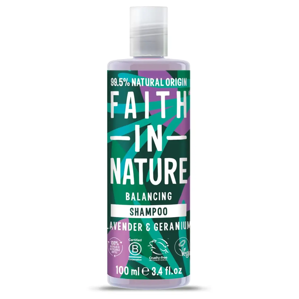Faith In Nature, Lavender & Geranium, Hair Shampoo, Balancing, 100 ml