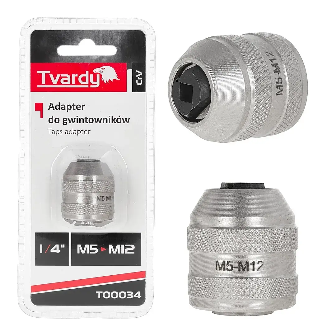 1/4" M5-M12 vītņgriežu adapteris CrV