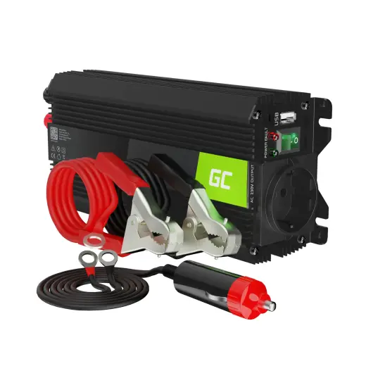 Strāvas pārveidotājs Green Cell 12V to 230V 500W/ 1000W with USB
