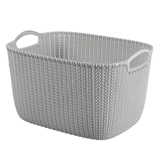 Korv Kootud L ristkülik 19L 40x30x23cm helehall
