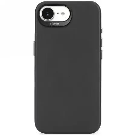 Decoded Leather Backcover case with MagSafe for iPhone 16e - black