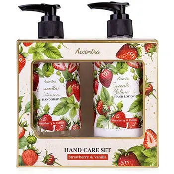 Accentra Strawberry & Vanilla Essential Botanics Hand Care Set - Dárková sada péče o ruce