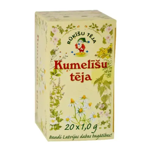 Zāļu tēja RŪĶĪŠU TĒJA, kumelīšu, 20 maisiņi paciņā x 1 g
