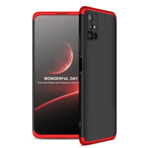 GKK 360 Protection maciņš telefonam Samsung Galaxy M51 (M515) melns sarkans