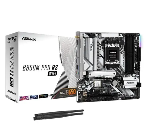 ASRock Mainboard B650M Pro RS WiFi - Micro ATX - Socket AM5 - AMD B650
