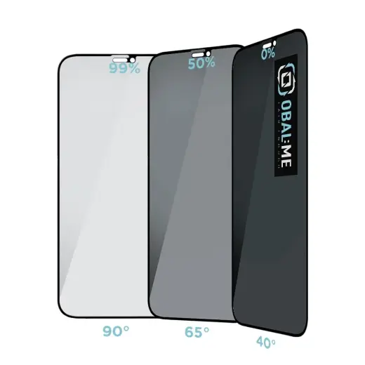 OBAL:ME Privacy 5D karastatud klaas telefonile iPhone 12 | iPhone 12 Pro, must