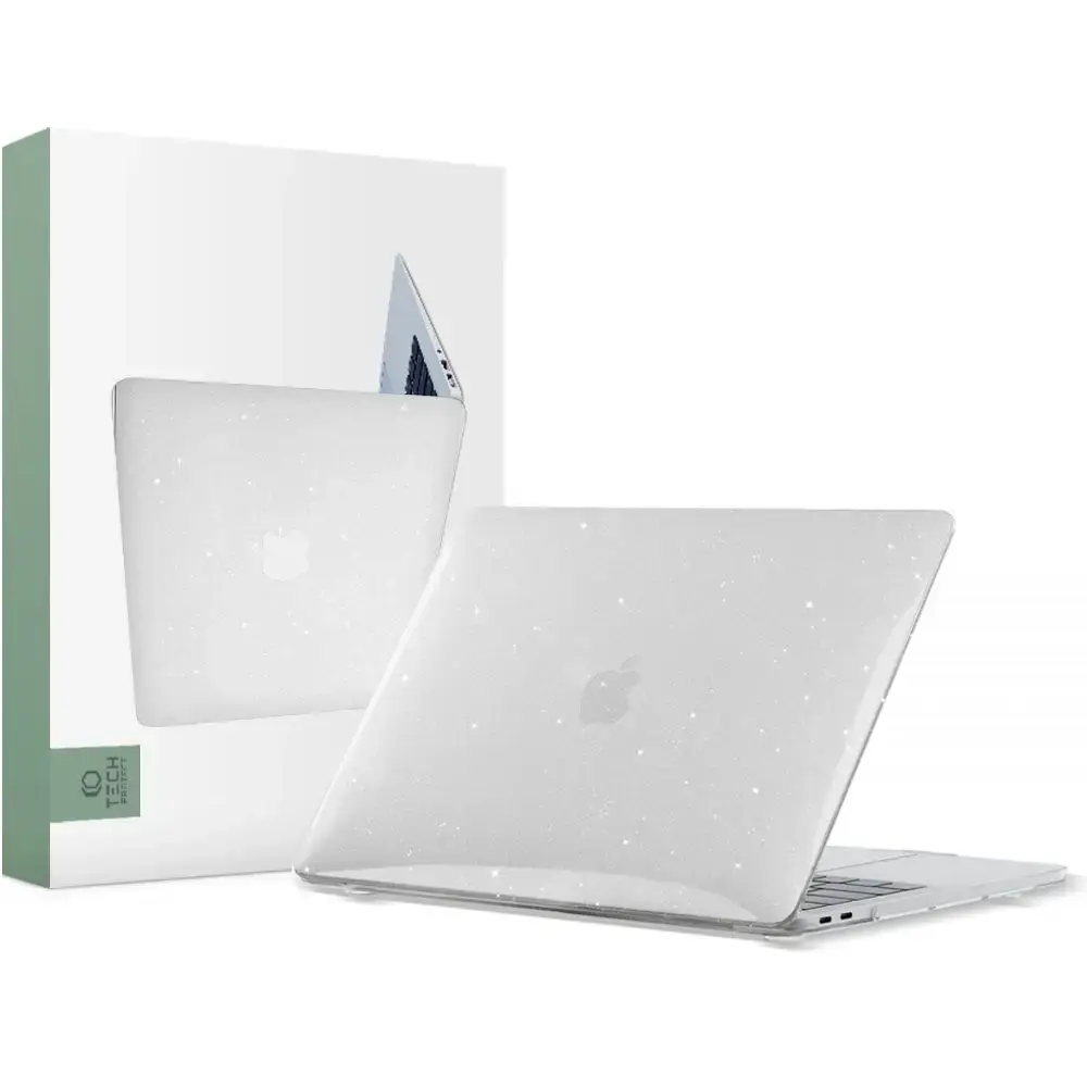 Tech-Protect SmartShell case for MacBook Air 13" 2018-2020 - transparent and glitter