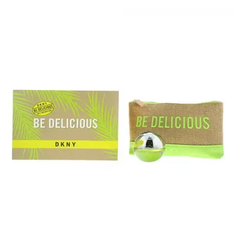 Set Dkny: Be Delicious, GWP Textile Pouch + Be Delicious, Eau De Parfum, For Women, 30 ml