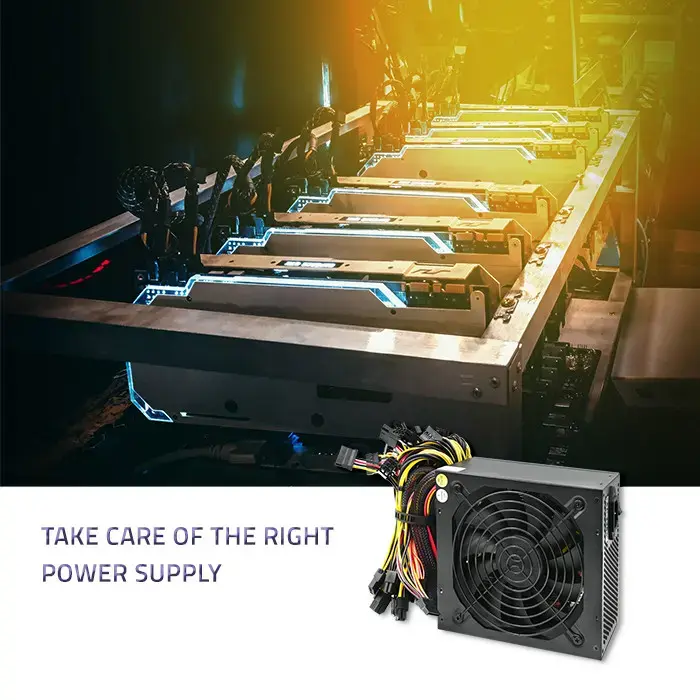 Qoltec ATX Power Supply 1600W | 80 Plus Gold | Data mining