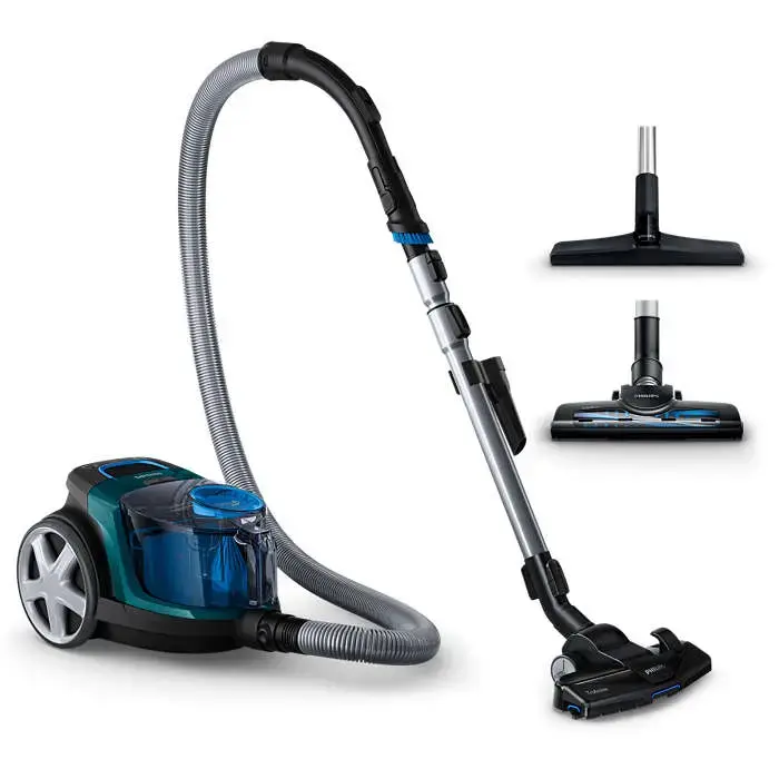 PHILIPS PowerPro Compact bezmaisu putekļsūcējs, 900 W (zils)