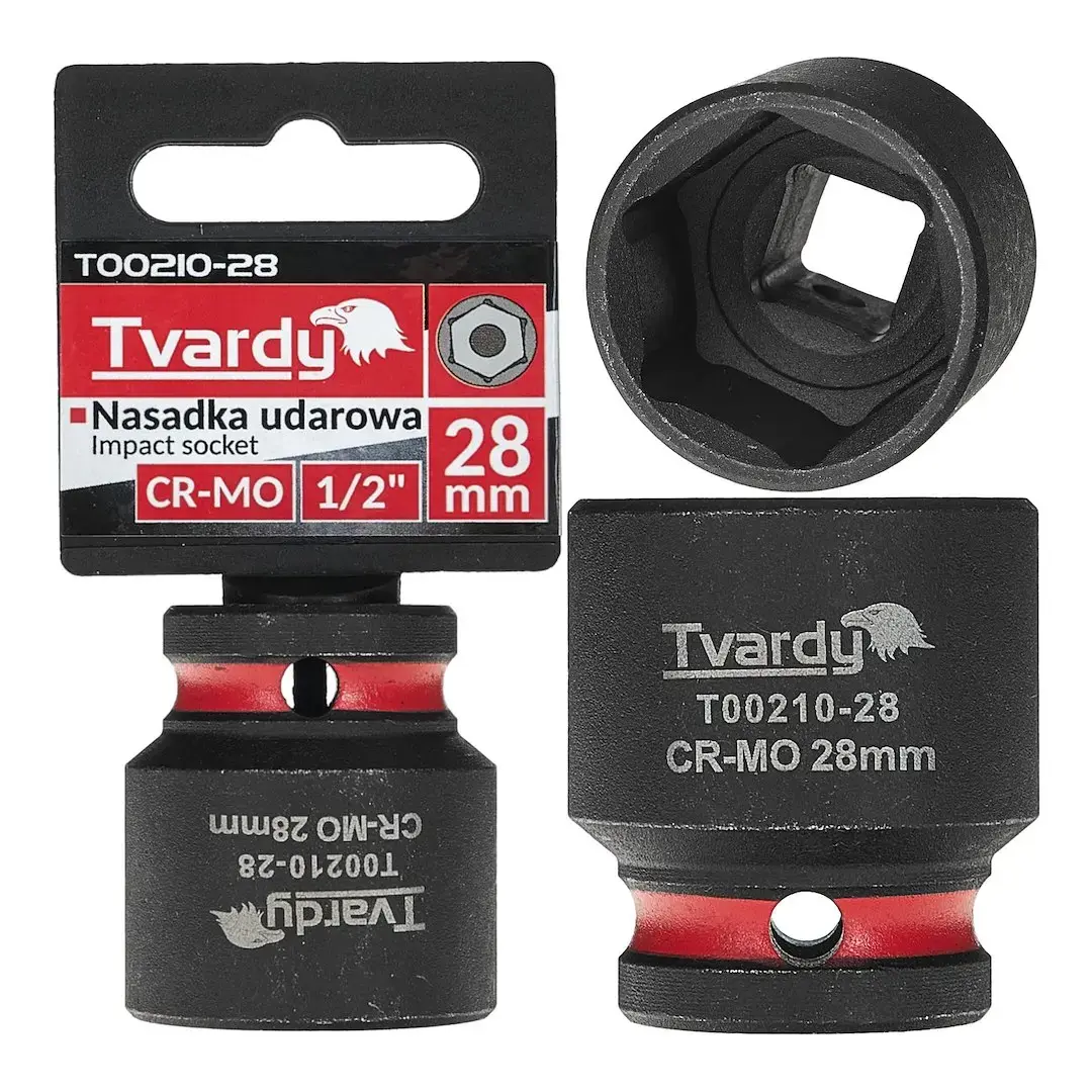 Impact socket 1/2" 6PT 28mm CR-MO