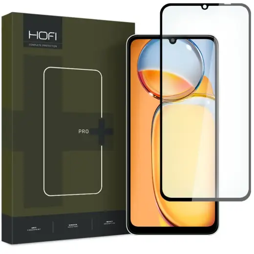 HOFI Glass Pro+ karastatud klaas, sobib telefonile Xiaomi Redmi 13C 4G | 5G | Poco C65, must