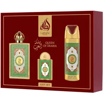 Lattafa Perfumes Queen Of Arabia Gift Set EDP 100 ml, deospray 200 ml and EDP 20 ml