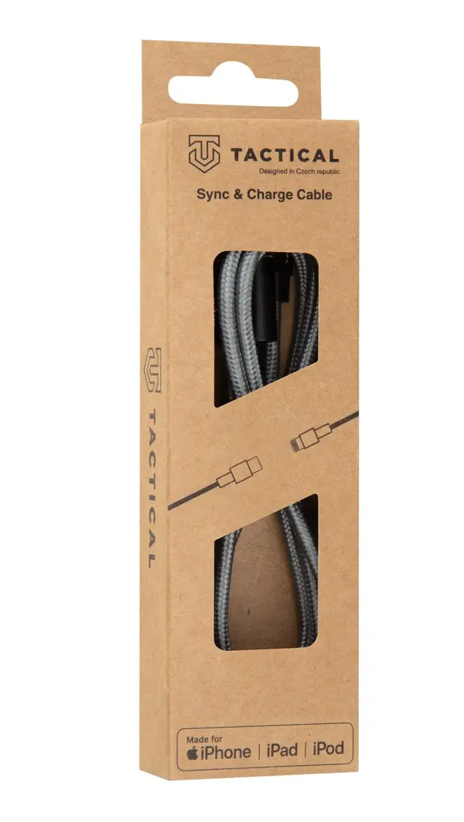 Tactical Fast Rope Kevlar Cable USB-C|Lightning MFi 0.3m Grey
