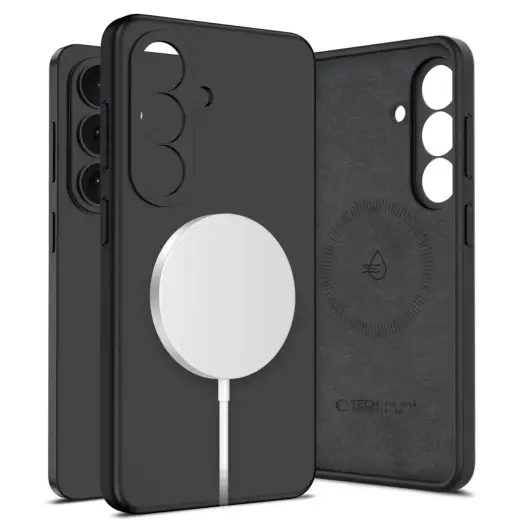 Tech-Protect Silicone phone case with MagSafe support for Samsung Galaxy S26+ (S947) black