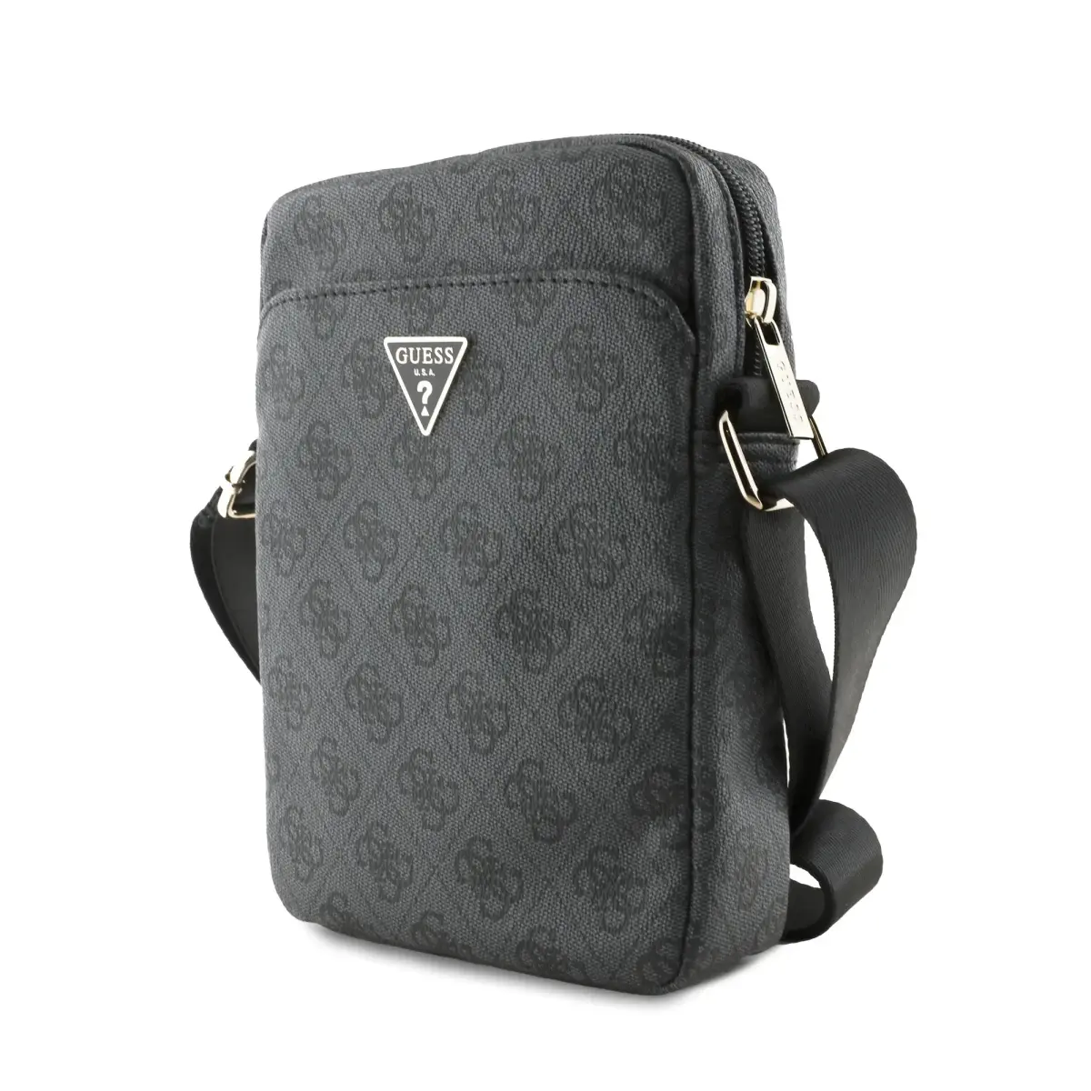 Guess PU 4G Triangle Logo Bag 8" Black