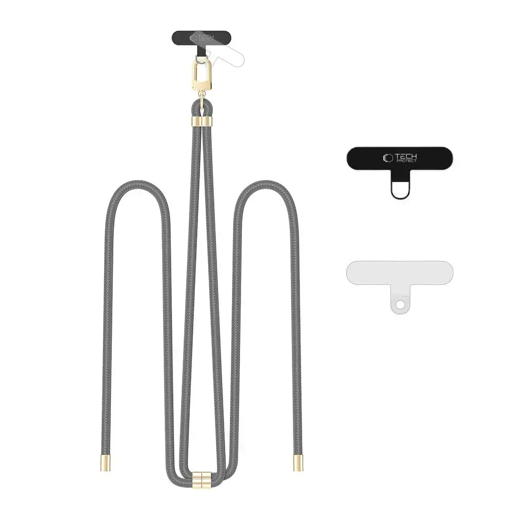 TECH-PROTECT C7S ROPE CROSSBODY STRAP CRAYON GREY|GOLD