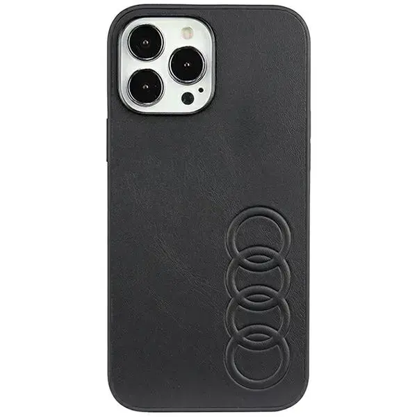 Audi Synthetic Leather maciņš telefonam iPhone 13 Pro Max melns