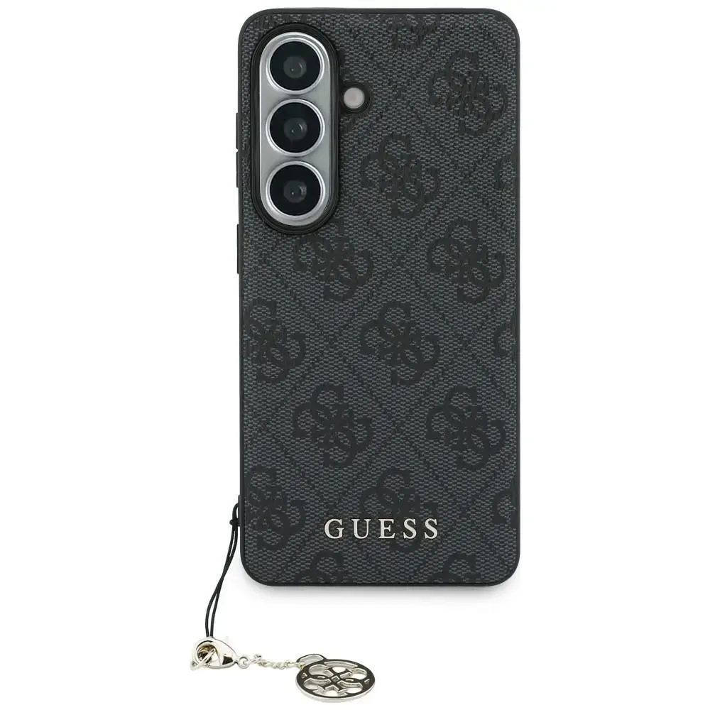 Guess 4G Classic Logo Charm maciņš ar MagSafe atbalstu telefonam Samsung Galaxy S26 (S942) melns