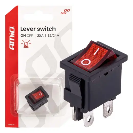 Lever switch 20A 12V 24V AMIO-04440