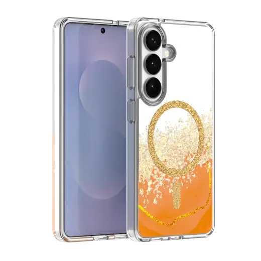Epoxy Mag maciņš ar MagSafe atbalstu telefonam Samsung Galaxy S24 (S921) | S24 (S921) oranžs