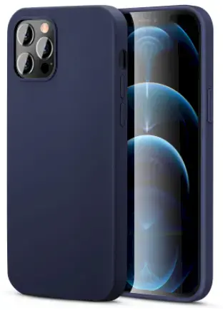 Fusion elegance fibre protect silicone case for Apple iPhone 13 blue