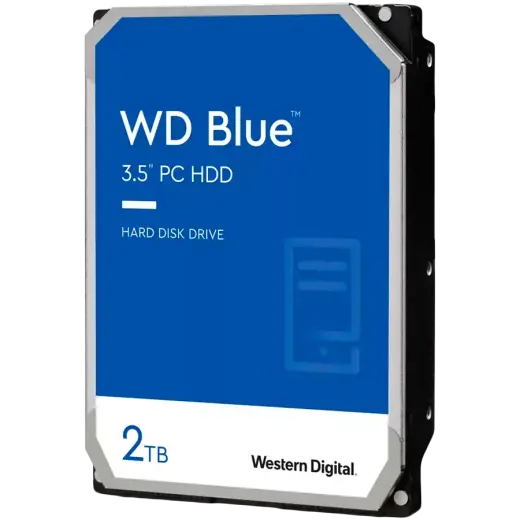 HDD Desktop WD Blue (3.5'', 2TB, 256MB, 5400 RPM, SATA 6 Gb/s)