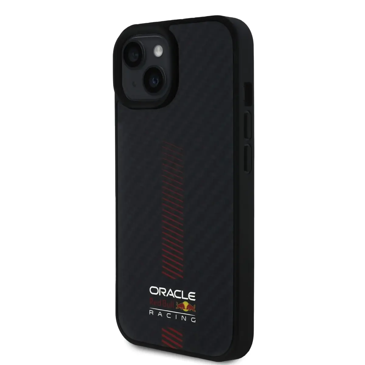 Red Bull Carbon Powerbar telefona maciņš priekš iPhone 15 melns ar MagSafe atbalstu