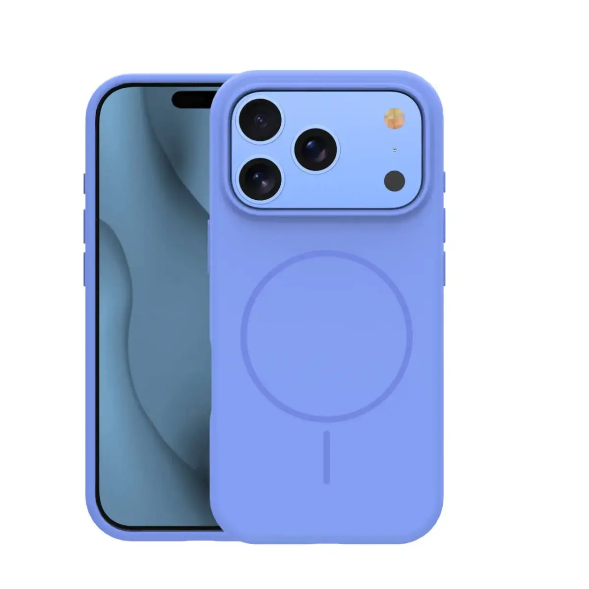Silicone Thin Mag case for iPhone 17 Pro Max 6,9" / iPhone 18 Pro Max 6,9" sky blue
