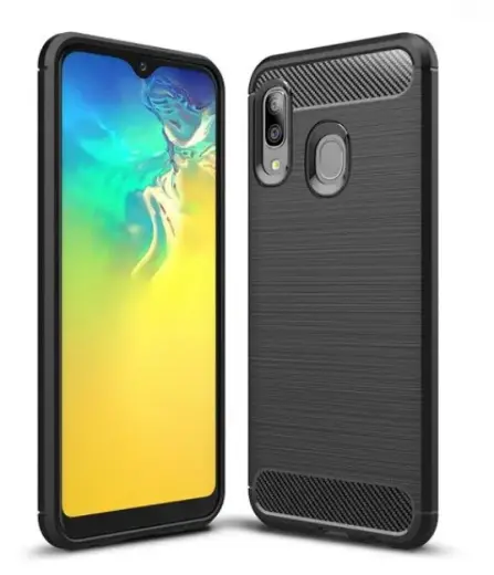 Fusion Trust Back Case Silikona Aizsargapvalks Priekš Samsung A215 Galaxy A21 Melns