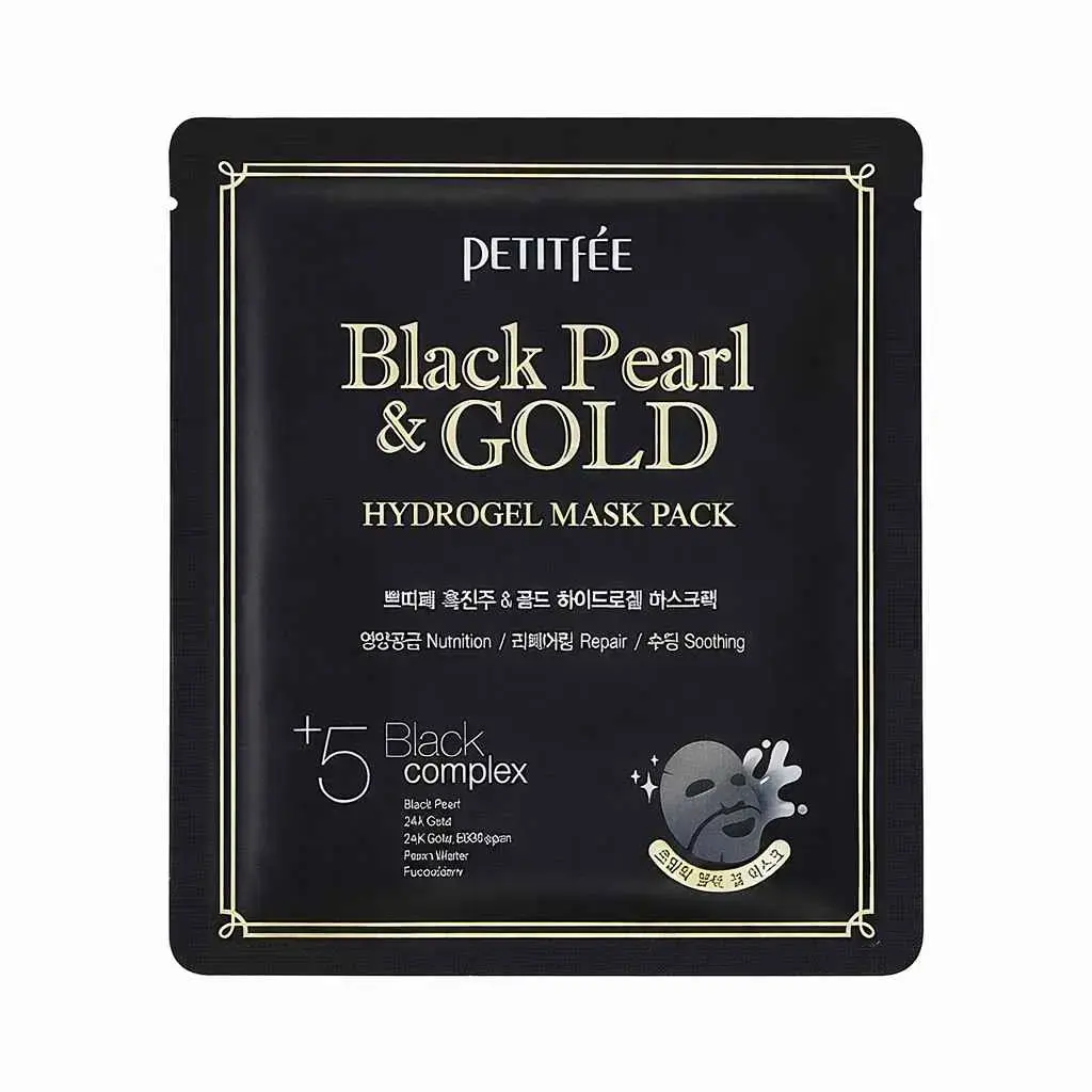 Petitfee, Black Pearl & Gold, Hydrating & Brightening, Gel Mask, Face, 32 g