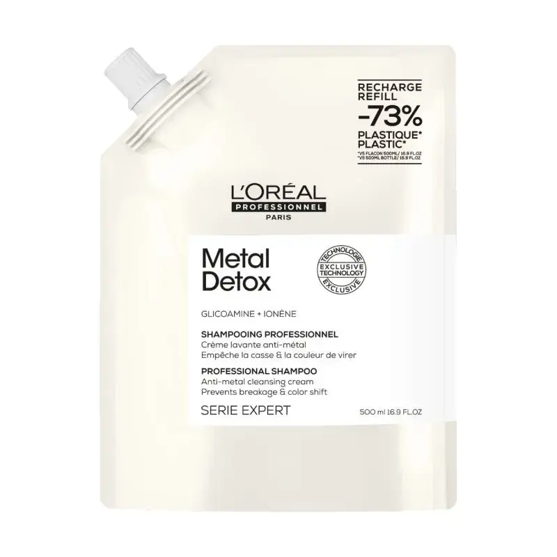 L'oréal Professionnel Metal Detox Sulfate Free Shampoo for Hair Repair 16.9 Oz / 500 ML