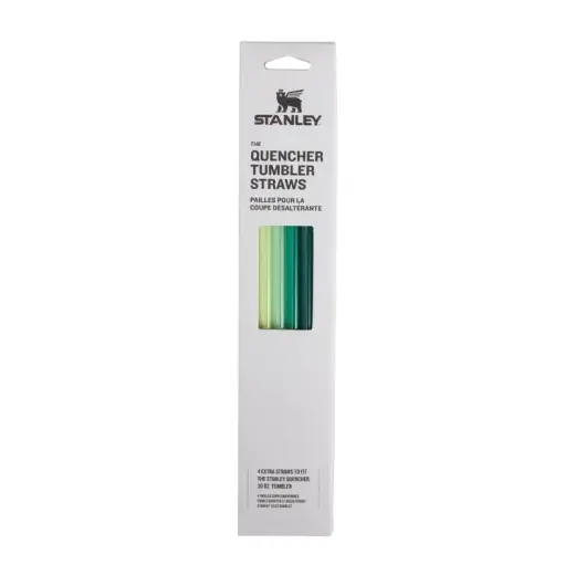 Salmiņu komplekts 4 gab. termokrūzēm The Quencher Travel Tumbler Straws 0,89L zaļi