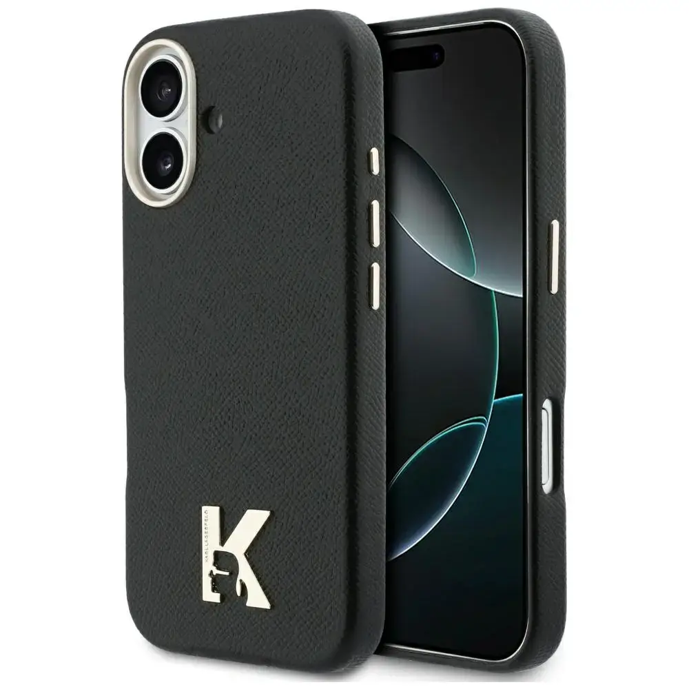 Karl Lagerfeld Karl Head Logo telefoni ümbris MagSafe toega iPhone 17 must
