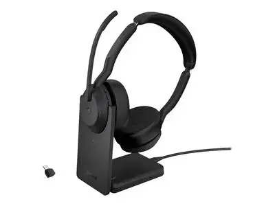 Jabra Evolve2 55 MS Stereo - headset - with charging stand