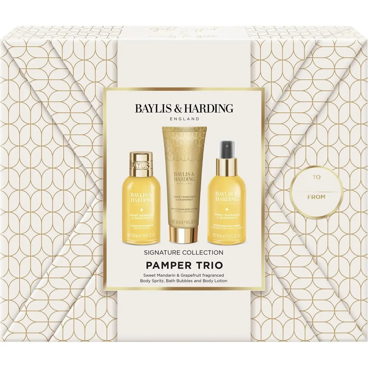 Baylis & Harding, Set Regalo Bellezza, Geschenkset Mandarin & Grapefruit Set 3-tlg (Set per La Cura Del Corpo)