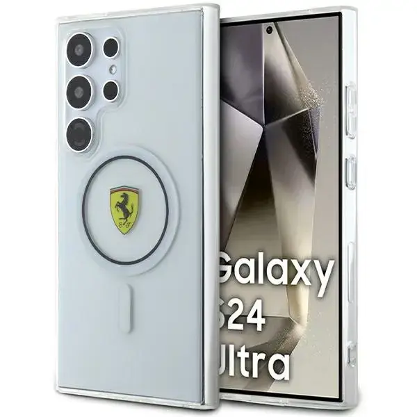 Ferrari FEHMS24LU3CLK S24 Ultra S928 czarny|black hardcase IML Transp Inner Circle Line MagSafe