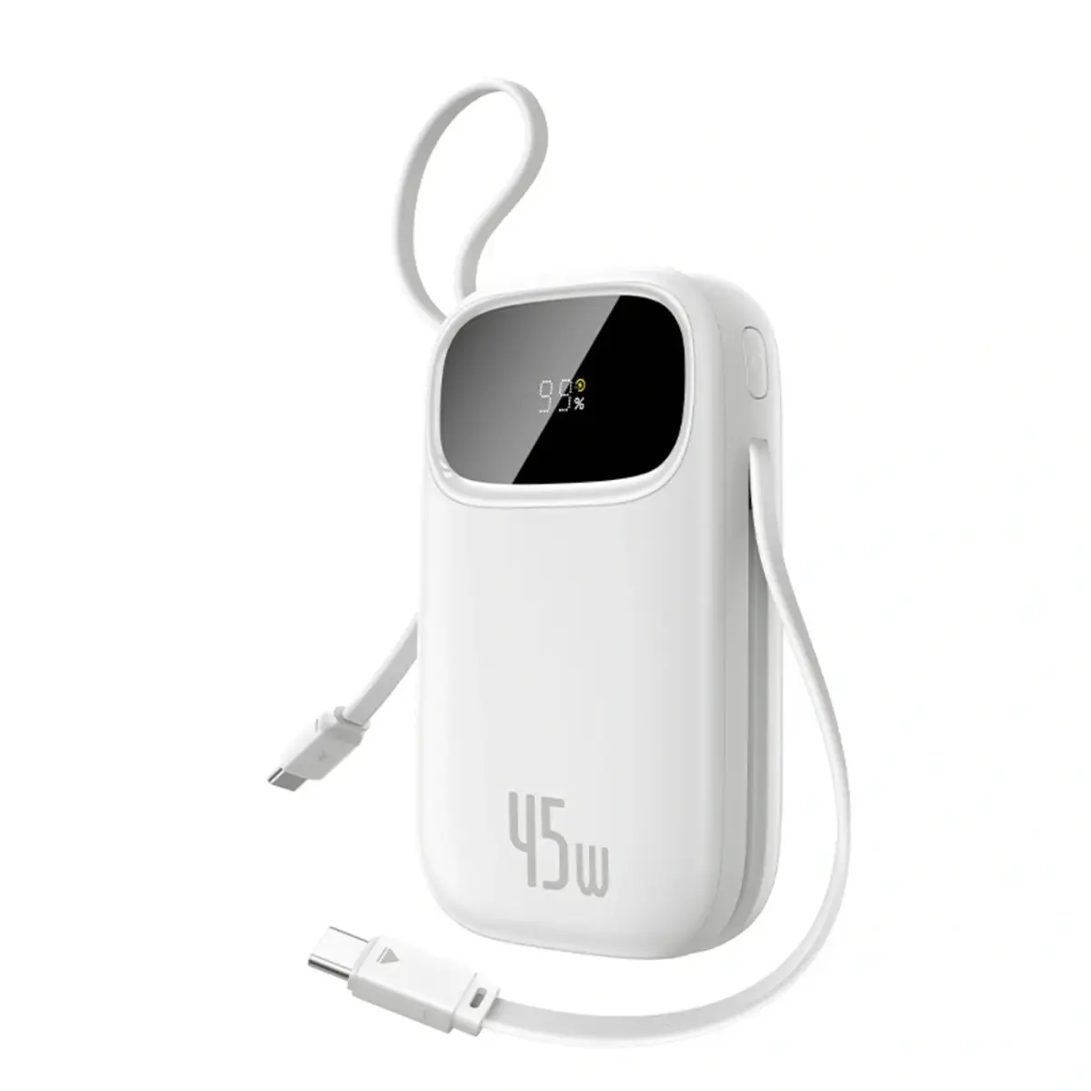 Baseus EnerFill FC31 ārējais akumulators (powerbank) | 20 000 mAh | 45W | USB-C | LED ekrāns | balts