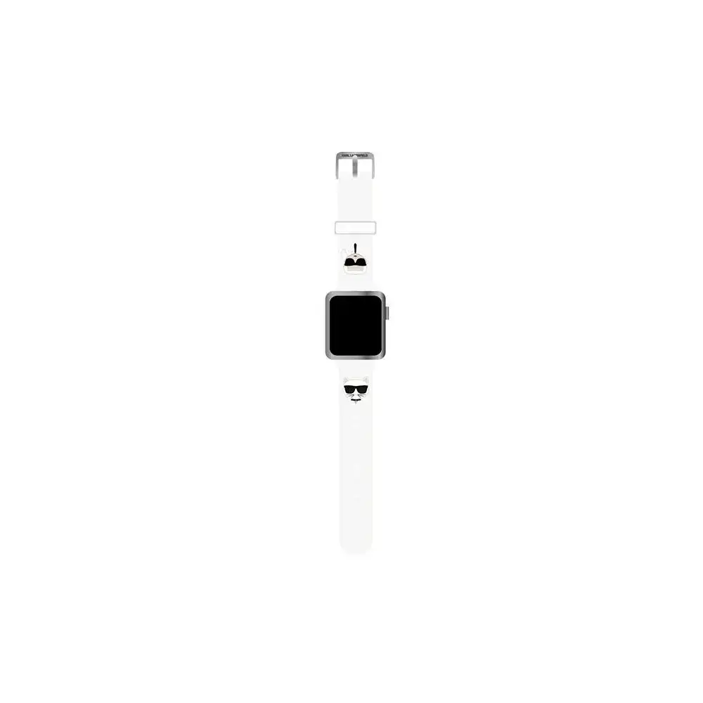 Karl Lagerfeld Karl and Choupette Watch Strap for Apple Watch 42|44mm White