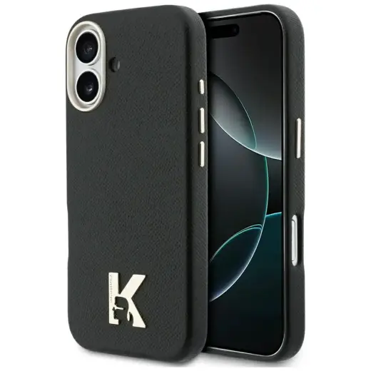 Karl Lagerfeld Karl Head Logo чехол с поддержкой MagSafe для телефона iPhone 17 черный